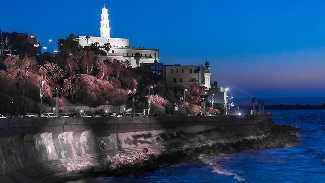Jaffa lit up for the Eurovision Song Contest earlier this month