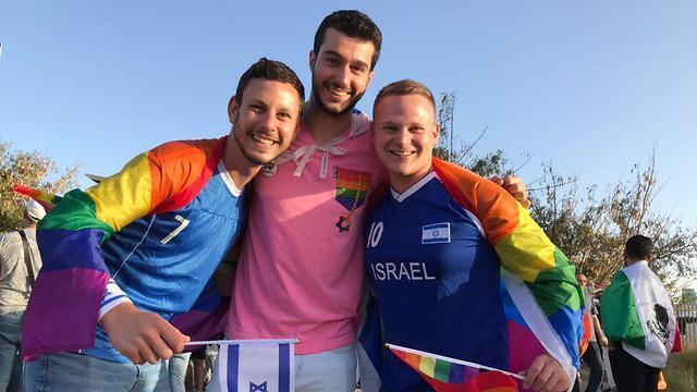 Rooting for Israel at the show venue