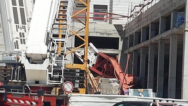 The site of the crane collapse in Yavnehnullnull The site of the crane collapse in Yavneh