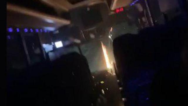 Нападение на автобус со школьницами в Гуш-Эционе. Фото: пресс-служба профсоюза водителей 