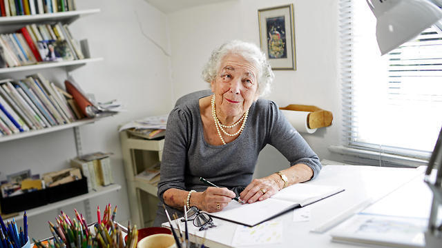 Judith Kerr sits by her desk at her home in west London, Britain September 30, 2015