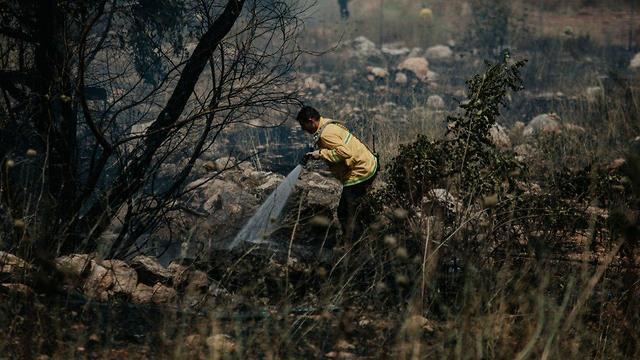 Пожар в районе Эльада. Фото: Cлужба пожарной охраны