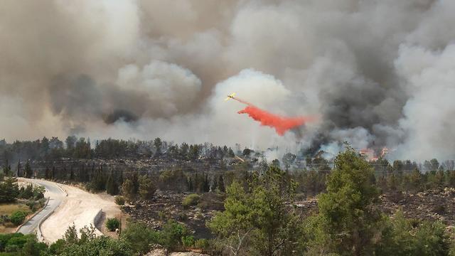 Battling a blaze near Modi'in