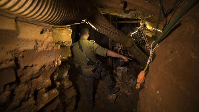 IDF gave journalists a tour of a tunnel dug below Israel's border with Lebanon (Photo: AP) IDF gave journalists a tour of a tunnel dug below Israel's border with Lebanon