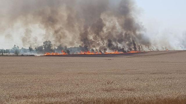 Пожар у кибуца Кфар-Аза