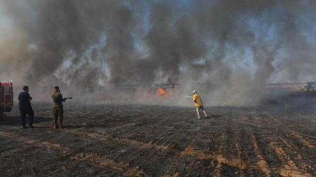 Пожары вследствие огненного терора из Газы. Фото: TPS