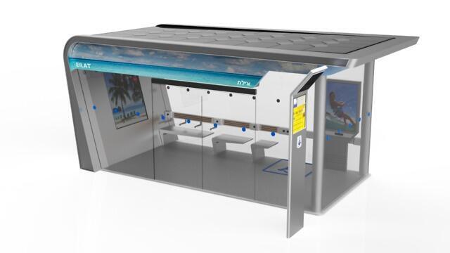 Проект новой остановки. Модель: компания "Ц. Рот и Шарон Данциг" (קרדיט: חברת צ. רוט תעשיות ושרון דנציג) Проект новой остановки. Модель: компания "Ц. Рот и Шарон Данциг"