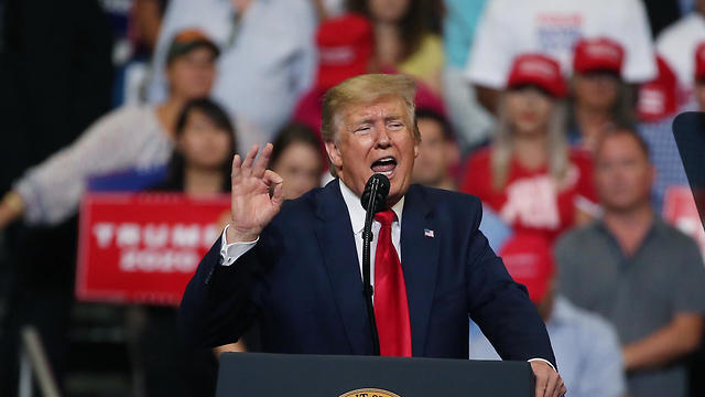 Donald Trump at a campaign rally in Florida this week (צילום: TNS) Donald Trump at a campaign rally in Florida this week