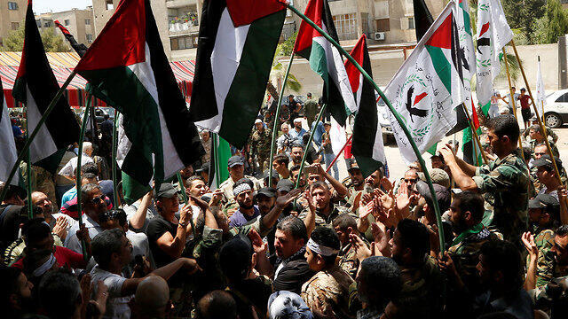 Gaza Palestinians protest the economic conference in Bahrain(Photo: Reuters)