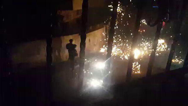 Fireworks launched at police in East Jerusalem nullnull Fireworks launched at police in East Jerusalem