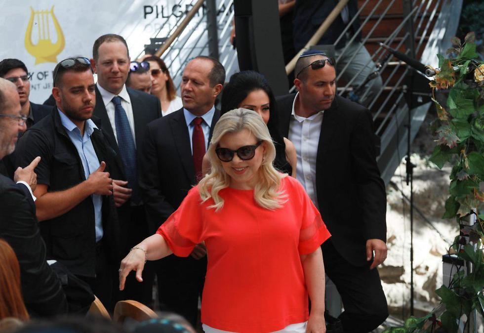 Wife of Prime Minister Netanyahu at unveiling of "Pilgrims Road"