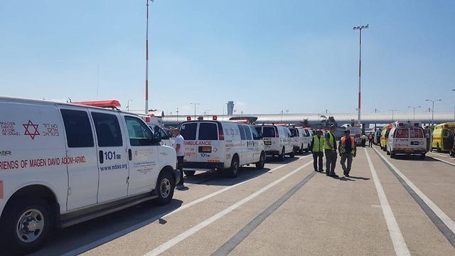 Режим ЧС в аэропорту Бен-Гурион. Фото: пресс-служба МАДА