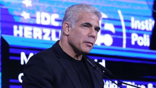 Яир Лапид на Герцлийском форуме. Фотог: Моти Кимхи