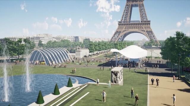 Трехмерная модель района Эйфелевой башни компании Autodeck. Источник: пресс-служба компании (מקור: יחץ) Трехмерная модель района Эйфелевой башни компании Autodeck. Источник: пресс-служба компании