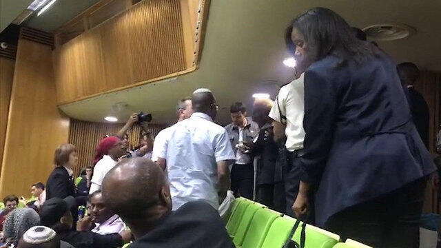 Беспорядки во время выступления в кнессете. Фото: Нина Фукс