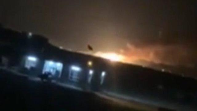 Aftermath of attack on Iranian missile depot in Iraq