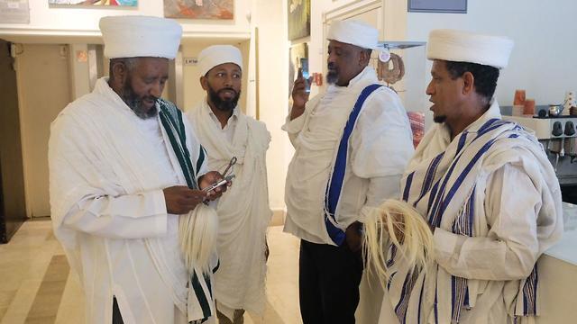 На пресс-конференции лидеров эфиопской общины. Фото: Шауль Голан