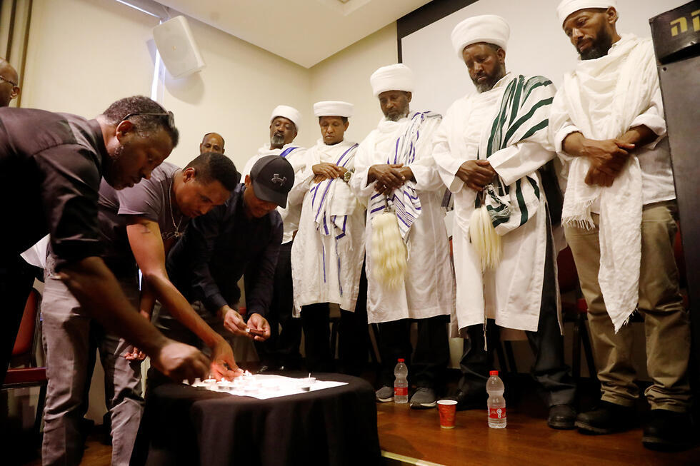 На пресс-конференции лидеров эфиопской общины. Фото: Шауль Голан