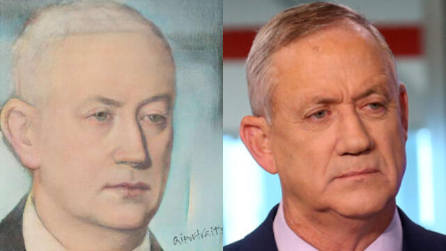 Бени Ганц (צילום: יריב כץ, AI Portraits) Бени Ганц