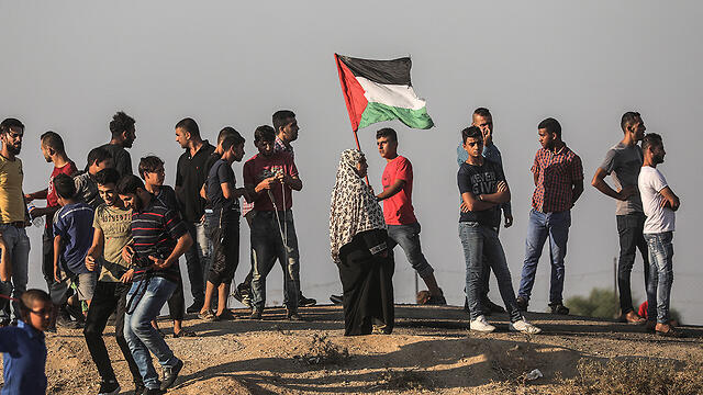Gazan children during border protests