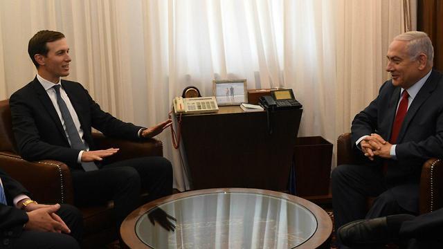 Jared Kushner and Benjamin Netanyahu meeting in Jerusalem, July 31, 2019