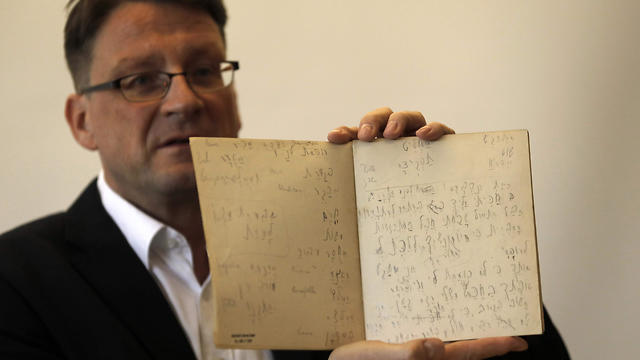 Kafka's exercise book in which he practiced Hebrew