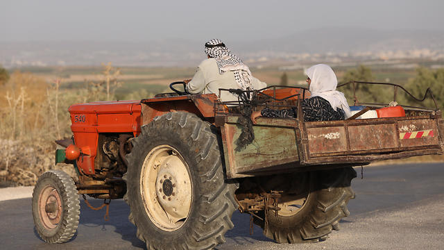 Palestinian farmer near Jenin