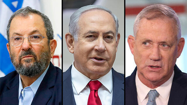 Барак, Нетаниягу, Ганц. Фото: AFP, Ави Муалем, Эмиль Салмон (צילום: AFP, אבי מועלם, אמיל סלמן ) Барак, Нетаниягу, Ганц. Фото: AFP, Ави Муалем, Эмиль Салмон