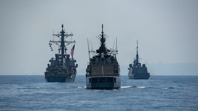 Vessels participating in the drill
