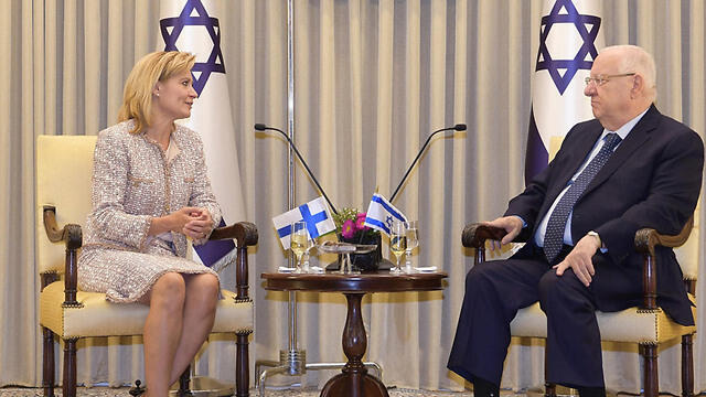Finnish Ambassador Kirsikka Lehto-Asikainen with President Reuven Rivlin at the President's Residence in Jerusalem (Photo: GPO) Finnish Ambassador Kirsikka Lehto-Asikainen with President Reuven Rivlin at the President's Residence in Jerusalem