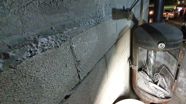 Shrapnel from one of the rockets in Sderot