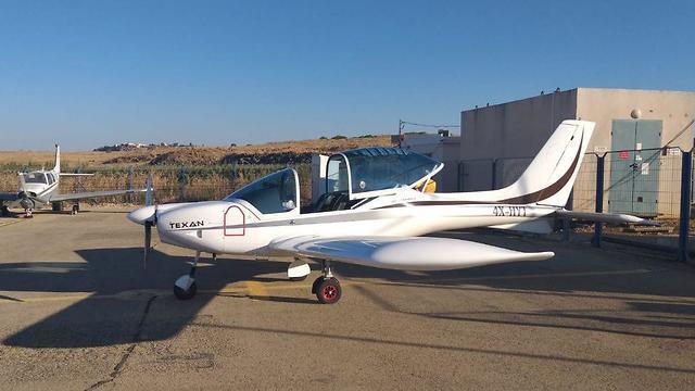 Самолет, обстрелянный над Голанами