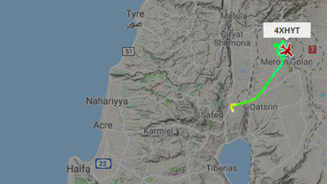 Маршрут полета самолета Texan. Карта с сайта FlightRdar24