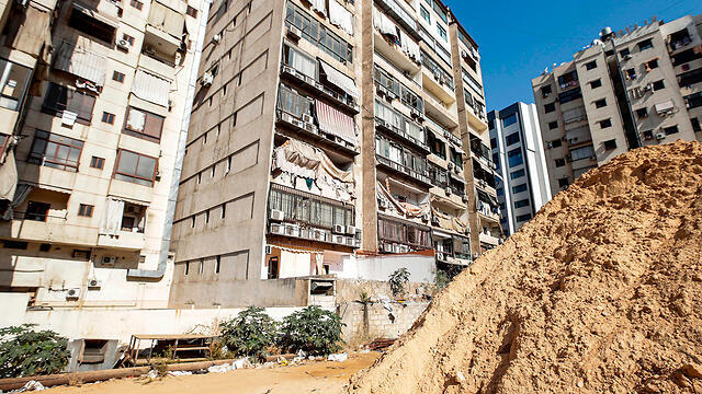 Damage from the drone crash in Beirut
