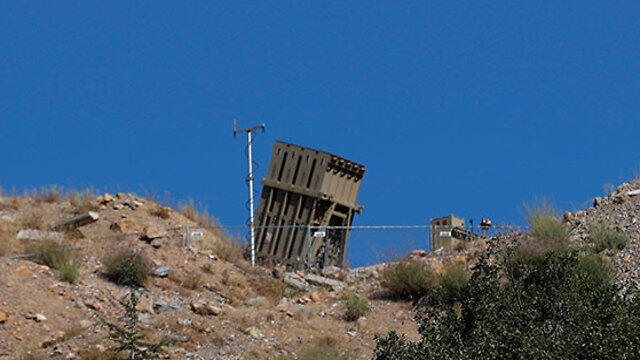 Iron Dome battery near the Syrian border in the Golan Heights