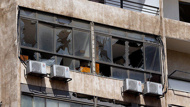 Ущерб от падения беспилотников в Южном Бейруте. Фото: AP