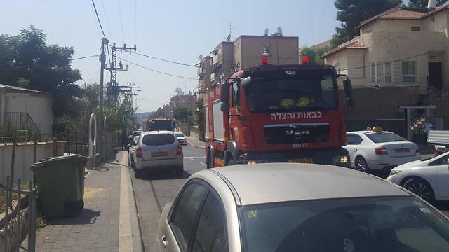Fire-fighting forces in Beit Shemesh
