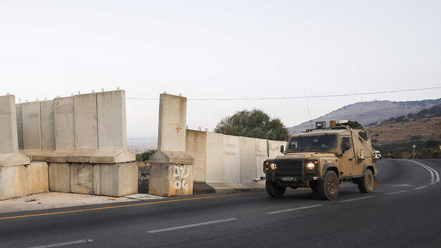 Israeli military patrol near the border with Lebanon