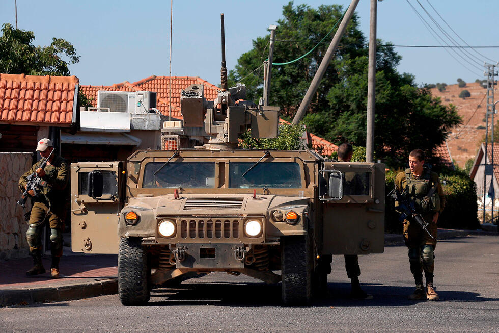 Security forces patrol the Israel-Lebanon border (צילום: AFP) Security forces patrol the Israel-Lebanon border