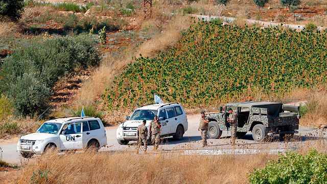 UNIFIL forces along the Israel-Lebanon border