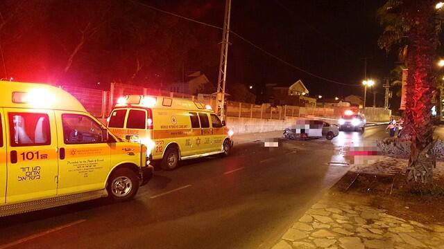 Место аварии. Фото: полиция (צילום: תיעוד מבצעי מד"א) Место аварии. Фото: полиция