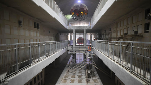 Workers at the construction site of a massive underground cemetery in Jerusalem, August 18, 2019 (Photo: AP) Workers at the construction site of a massive underground cemetery in Jerusalem, August 18, 2019