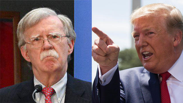 Bolton and Trump (צילום: AP, Matty Stern/U.S. Embassy Jerusalem) Bolton and Trump