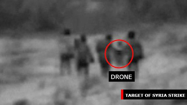 The drone targeted in an IDF strike in Syria 