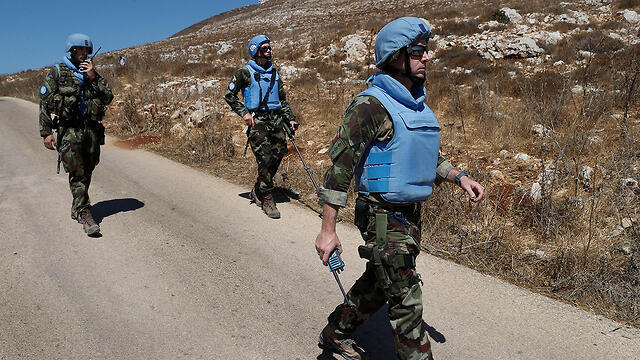 UNIFIL forces along the Israel-Lebanon border