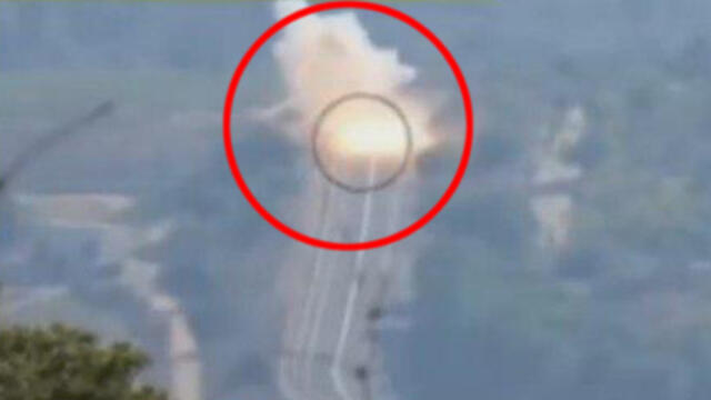 Footage released by Hezbollah of its strike on an IDF base in northern Israel on Mondaynullnull Footage released by Hezbollah of its strike on an IDF base in northern Israel on Monday