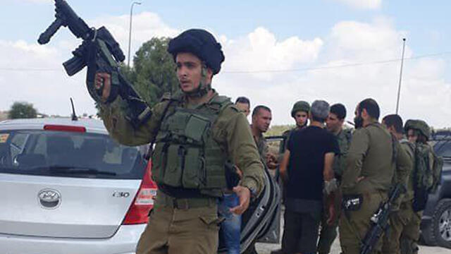 IDF troops near Azzun in the West Bank following the attack