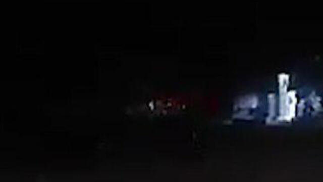 An image of the overnight strike on the Syria-Iraq border