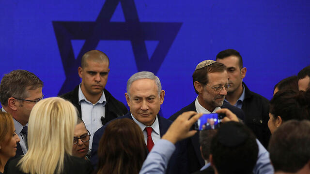 Netanyahu during press conference announcing Jordan Valley annexation 