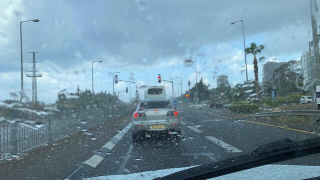 Rainy weather in Nahariya